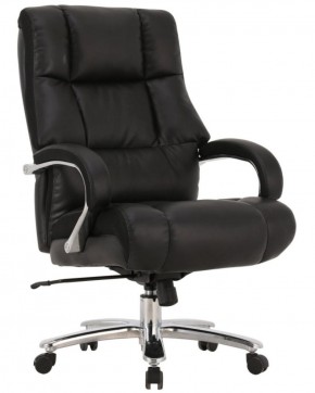 Кресло офисное BRABIX PREMIUM "Bomer HD-007" (рециклированная кожа, хром, черное) 531939 в Краснокамске - krasnokamsk.ok-mebel.com | фото 1
