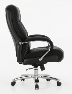 Кресло офисное BRABIX PREMIUM "Bomer HD-007" (рециклированная кожа, хром, черное) 531939 в Краснокамске - krasnokamsk.ok-mebel.com | фото 3