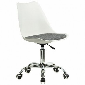 Кресло стул BRABIX "Eames MG-310 CH", хром, пластик белый, ткань серая, 532924 в Краснокамске - krasnokamsk.ok-mebel.com | фото 2