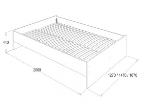Кровать 1.6 каркас с ладе + спинка головная + 2 ящика Ольга-14 в Краснокамске - krasnokamsk.ok-mebel.com | фото 3