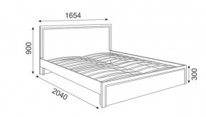 Кровать 1.6 М07 Стандарт с основанием Беатрис (Орех гепланкт) в Краснокамске - krasnokamsk.ok-mebel.com | фото