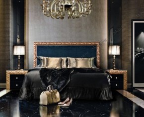 Кровать 2-х спальная (1,6 м) Тиффани Premium черная/золото с мягким элементом (Антрацит) с подъемным механизмомарт (ТФКР-3[3](П) в Краснокамске - krasnokamsk.ok-mebel.com | фото 2