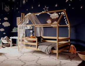 Кровать-домик 80*160 без покраски в Краснокамске - krasnokamsk.ok-mebel.com | фото 2