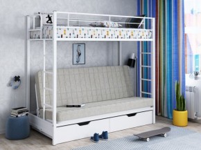 Кровать двухъярусная с диваном "Мадлен-ЯЯ" с ящиками в Краснокамске - krasnokamsk.ok-mebel.com | фото