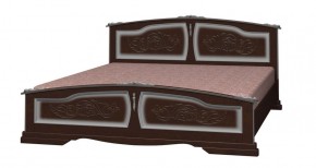 ЕЛЕНА Кровать из массива 1400 (Орех темный) в Краснокамске - krasnokamsk.ok-mebel.com | фото