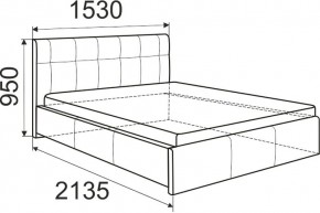 Кровать Изабелла с латами Newtone cacao 1600x2000 в Краснокамске - krasnokamsk.ok-mebel.com | фото 5