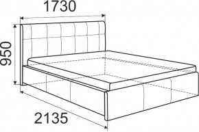 Кровать Изабелла с латами Newtone cacao 1600x2000 в Краснокамске - krasnokamsk.ok-mebel.com | фото 6