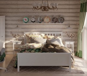 Кровать Кантри двухспальная 180х200, массив сосны, цвет белый в Краснокамске - krasnokamsk.ok-mebel.com | фото 4