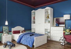 KI-KI КРД900.1 Кровать 900 (белый/белое дерево) в Краснокамске - krasnokamsk.ok-mebel.com | фото