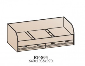 Кровать Лотос КР-804 Бодега белая/риф персиковый в Краснокамске - krasnokamsk.ok-mebel.com | фото