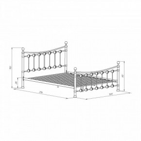 Кровать металлическая "Эльда" Черный/Золото в Краснокамске - krasnokamsk.ok-mebel.com | фото 2