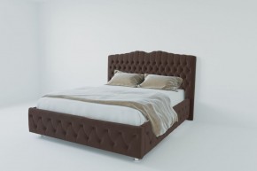 Кровать Нягань с ПМ 1200 (экокожа коричневая) в Краснокамске - krasnokamsk.ok-mebel.com | фото 2