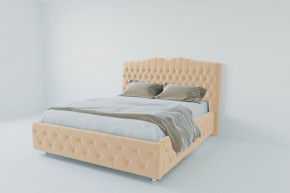 Кровать Нягань с ПМ 1400 (экокожа бежевая) в Краснокамске - krasnokamsk.ok-mebel.com | фото 2