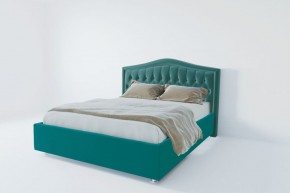 Кровать Нягань с ПМ 1400 (велюр бирюзовый) в Краснокамске - krasnokamsk.ok-mebel.com | фото 2