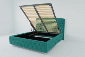 Кровать Нягань с ПМ 1800 (велюр бирюзовый) в Краснокамске - krasnokamsk.ok-mebel.com | фото