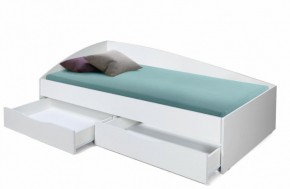 Кровать одинарная "Фея - 3" асимметричная 2000х900 (белая) в Краснокамске - krasnokamsk.ok-mebel.com | фото 2