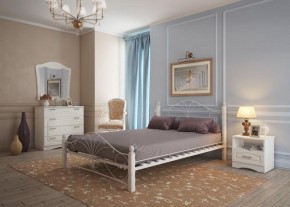 Кровать "Фортуна 1" КМД 2.01 Белая (1200*2000) (ножки-белые) с коваными элементами в Краснокамске - krasnokamsk.ok-mebel.com | фото