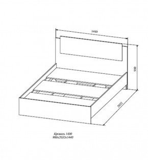 СОФИ СКР1400.1Кровать 1400 в Краснокамске - krasnokamsk.ok-mebel.com | фото 2