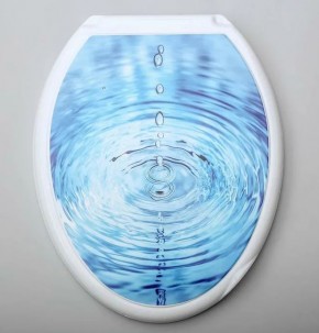 Крышка для унитаза "Декор" "Капля" белая 1/10 в Краснокамске - krasnokamsk.ok-mebel.com | фото