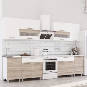 Кухня Айсбери 2.4 м (Белый/Дуб Сонома) в Краснокамске - krasnokamsk.ok-mebel.com | фото
