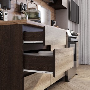 Кухня Энигма 1.6 м (венге/дуб каньон) в Краснокамске - krasnokamsk.ok-mebel.com | фото 2
