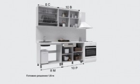 Кухня Тоскана 1.8 Готовое решение столешница 38мм в Краснокамске - krasnokamsk.ok-mebel.com | фото 2