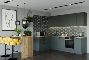 Кухня угловая Антрацит 2600х1600 (Стол. 38мм) в Краснокамске - krasnokamsk.ok-mebel.com | фото