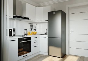 Кухонный гарнитур Белый Глянец 2200*1000 (Стол. 26мм) в Краснокамске - krasnokamsk.ok-mebel.com | фото