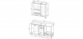 Кухонный гарнитур Меренга 1600 h950 (Стол. 26мм) в Краснокамске - krasnokamsk.ok-mebel.com | фото 2