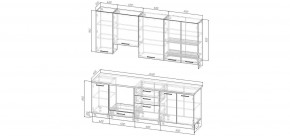 Кухонный гарнитур Меренга 2400 h950 (Стол. 38мм) в Краснокамске - krasnokamsk.ok-mebel.com | фото 2