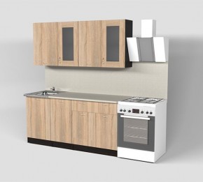 Кухня Симона Демо 1700 (Венга/Дуб Сонома) в Краснокамске - krasnokamsk.ok-mebel.com | фото