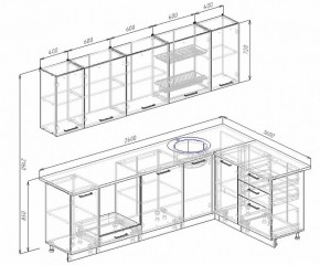 Кухонный гарнитур угловой Бланка 2600х1600 (Стол. 26мм) в Краснокамске - krasnokamsk.ok-mebel.com | фото 2