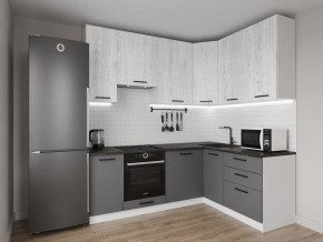 Кухонный гарнитур угловой Санторини 2200*1600 h950 (Стол. 38мм) в Краснокамске - krasnokamsk.ok-mebel.com | фото