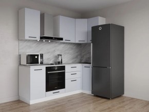 Кухонный гарнитур угловой Смоки 2200*1000 (Стол. 38 мм) в Краснокамске - krasnokamsk.ok-mebel.com | фото