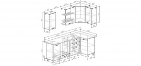 Кухонный гарнитур Умбра 2200*1000 (Стол. 38мм) в Краснокамске - krasnokamsk.ok-mebel.com | фото 2