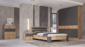 ЛЕНОРА Спальный гарнитур (модульный) графит в Краснокамске - krasnokamsk.ok-mebel.com | фото