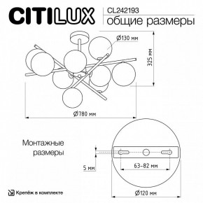 Люстра на штанге Citilux Ronny CL242193 в Краснокамске - krasnokamsk.ok-mebel.com | фото 8