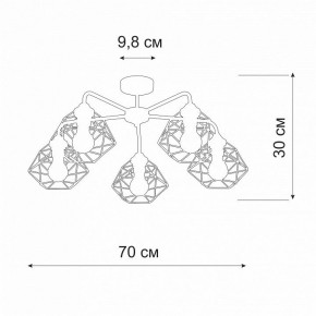 Люстра на штанге Vitaluce V4258 V4258-0/5PL в Краснокамске - krasnokamsk.ok-mebel.com | фото 2