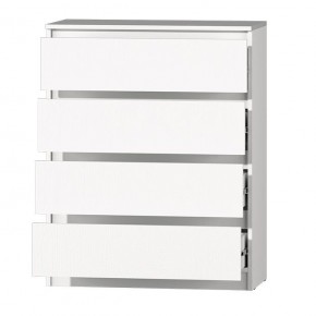 МС "Хилтон" Комод №1 800 (4 ящ.) белый текстурный в Краснокамске - krasnokamsk.ok-mebel.com | фото 3