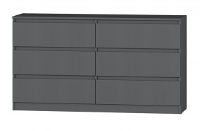 МС "Хилтон" Комод №5 1400 (6 ящ.) графит в Краснокамске - krasnokamsk.ok-mebel.com | фото 2