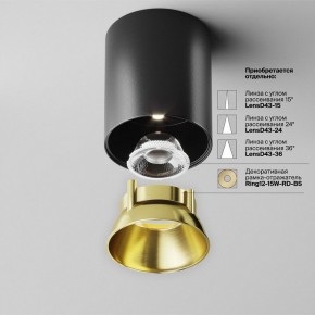 Накладной светильник Maytoni Alfa LED C064CL-12W4K-RD-B в Краснокамске - krasnokamsk.ok-mebel.com | фото 3