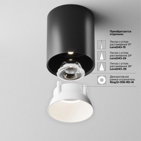 Накладной светильник Maytoni Alfa LED C064CL-12W4K-RD-B в Краснокамске - krasnokamsk.ok-mebel.com | фото 4