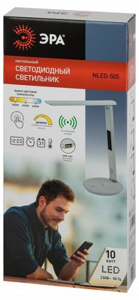 Настольная лампа офисная Эра  NLED-505-10W-W в Краснокамске - krasnokamsk.ok-mebel.com | фото 5