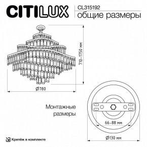 Подвесная люстра Citilux Naiad CL315192 в Краснокамске - krasnokamsk.ok-mebel.com | фото 6