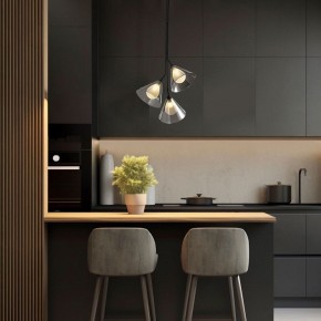 Подвесная люстра Eurosvet Enigma 70161/3 черный в Краснокамске - krasnokamsk.ok-mebel.com | фото 3