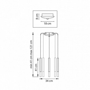 Подвесная люстра Lightstar Tubo L5T747137 в Краснокамске - krasnokamsk.ok-mebel.com | фото 3