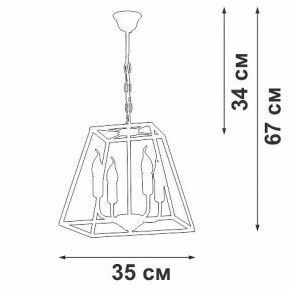 Подвесная люстра Vitaluce V4237 V4237-0/4 в Краснокамске - krasnokamsk.ok-mebel.com | фото 3