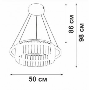 Подвесная люстра Vitaluce V54010 V54010-0/1S в Краснокамске - krasnokamsk.ok-mebel.com | фото 6