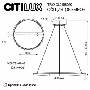 Подвесной светильник Citilux Trio CL215B050 в Краснокамске - krasnokamsk.ok-mebel.com | фото 9