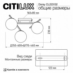 Потолочная люстра Citilux Dorsy CL223132 в Краснокамске - krasnokamsk.ok-mebel.com | фото 12